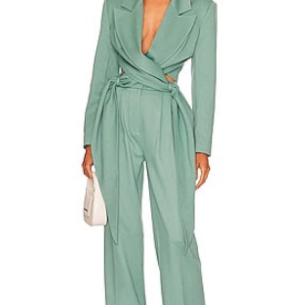 Sage green pant suit